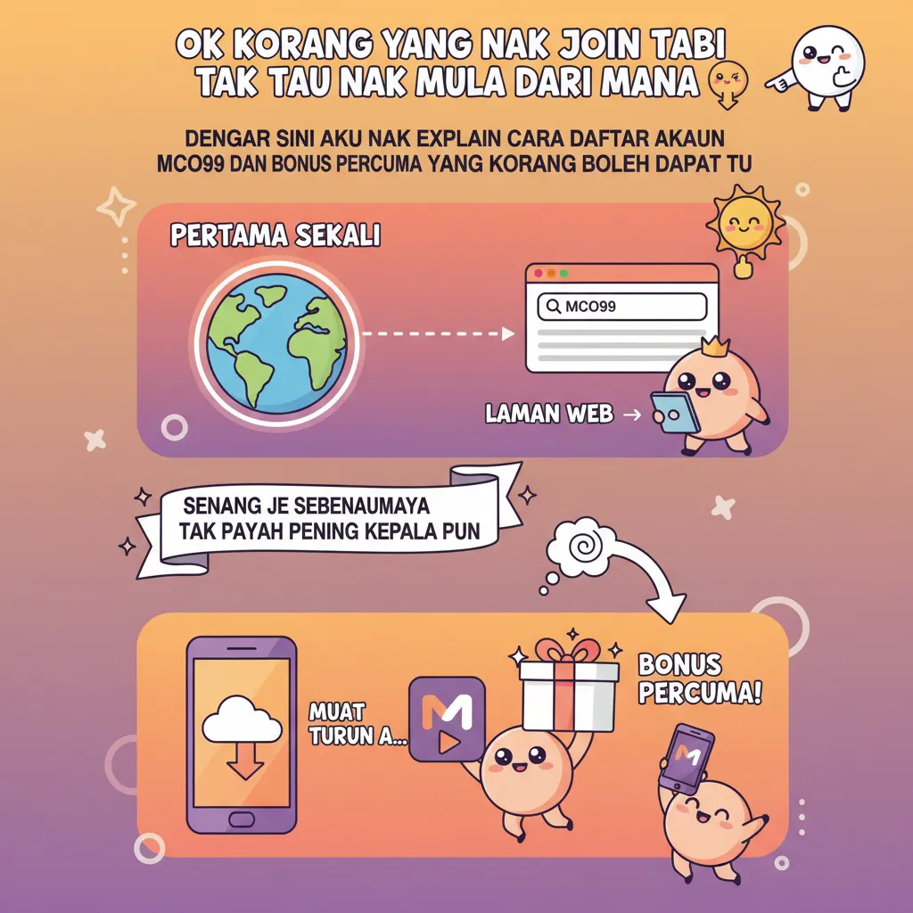 Cara Daftar Akaun mco99 dan Bonus Percuma
