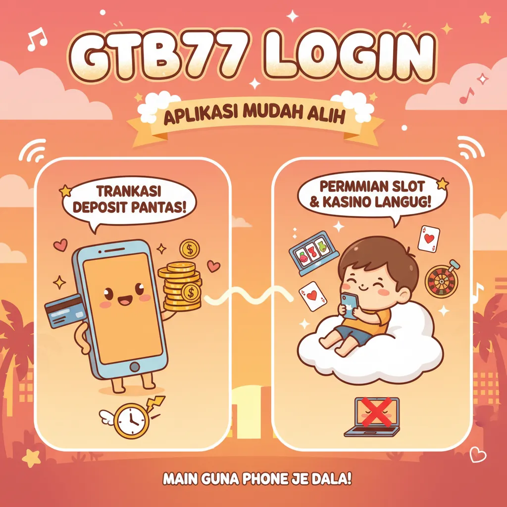 Aplikasi Mudah Alih & Transaksi Deposit Pantas GTB77 Login